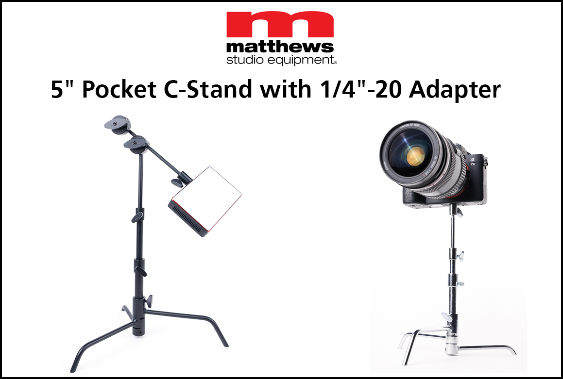 Matthews 5" Pocket C-Stand with 1/4-20 Adapter