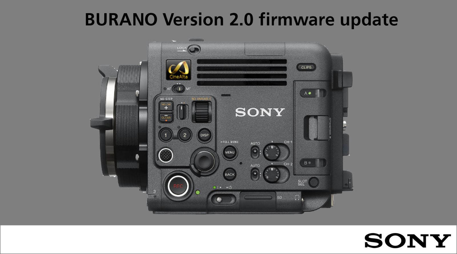 Sony Burano Version 2.0 firmware update